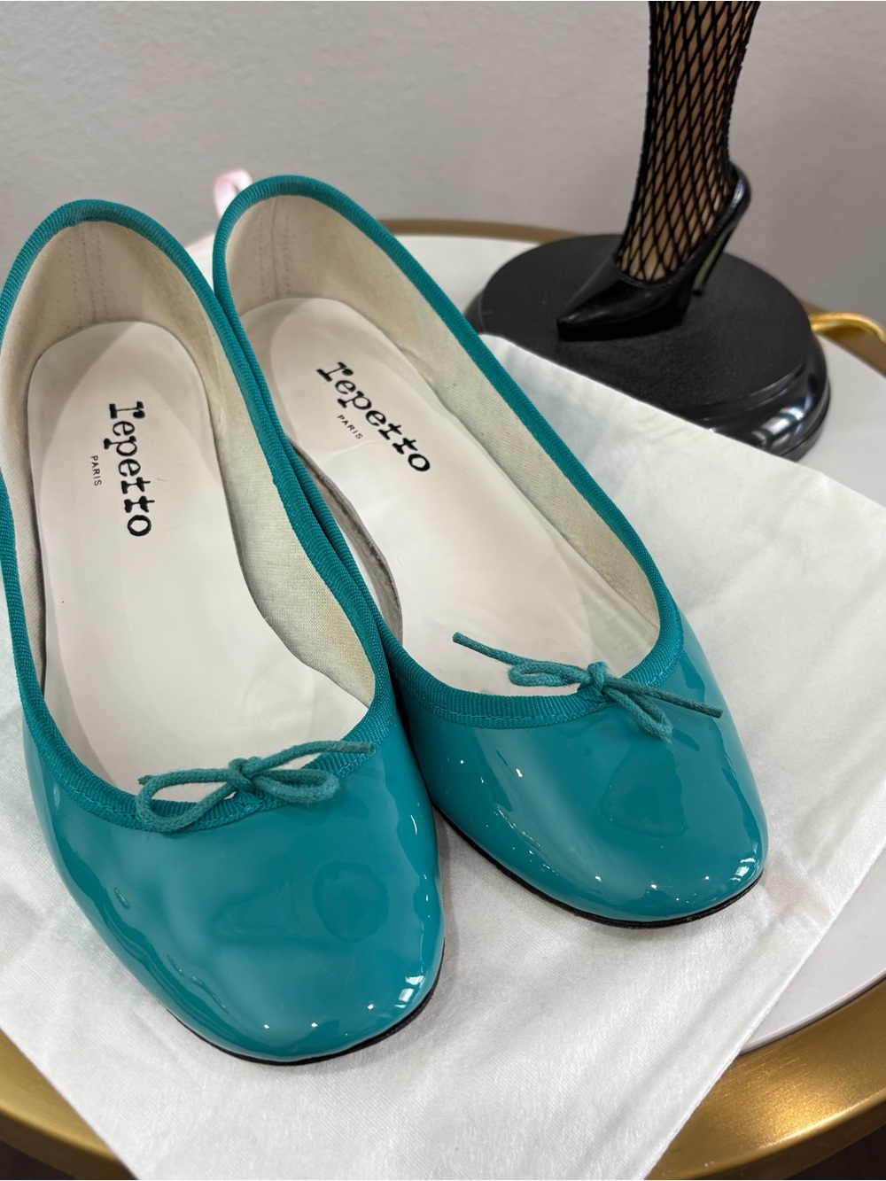 Repetto blue Camille Ballerina heel